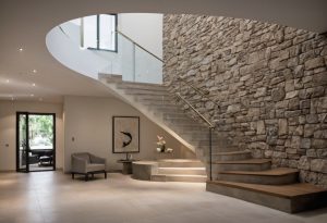 Luxury Staircase Planning: Tread Geometry, Glass Rail Loads, and Lighting Safety interior planning detail