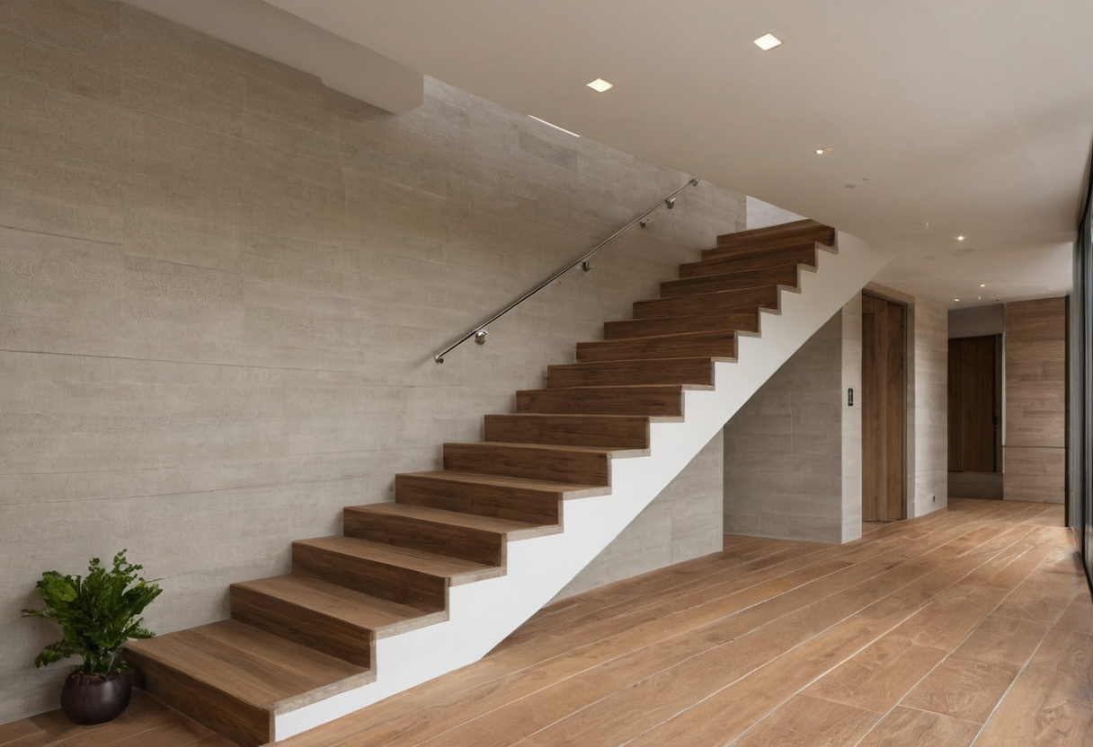 A luxury staircase should be reviewed through a coordinated design and inspection workflow shown in a luxury residential interior
